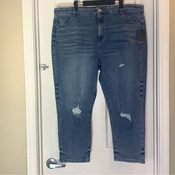 Eloquii Distressed Crop Jeans Size 16G - Picture 1 of 10
